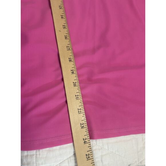 Jude Connally Daniella Top women Medium Hot Pink V-Neck Tunic Top Shirt Blouse - Picture 9 of 10